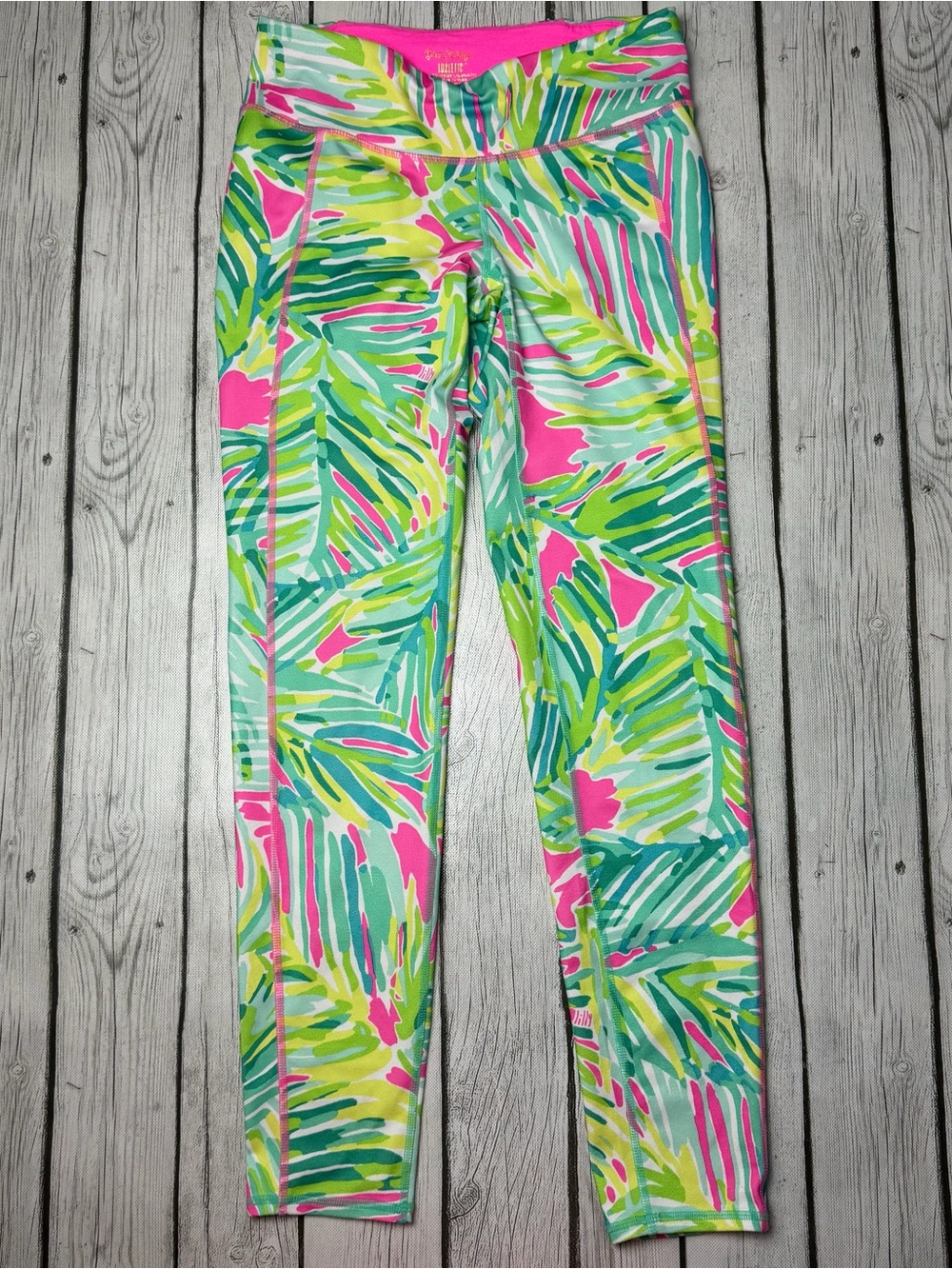 Lilly Pulitzer Women's S Weekender Ankle Leggings Tropical Storm Luxletic